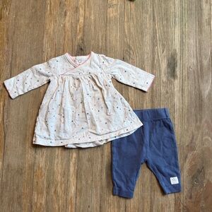 Mac and Moon Adorable Baby Dress and Pants Set